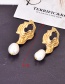 Fashion Gold Color Irregular Shape Decorated Earrings