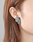 Fashion Black Hollow Out Design Butterfly Shape Earrings