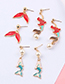Fashion Red Fish Tail Shape Decorated Earrings
