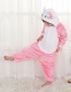 Fashion Pink Cat Shape Decorated Pajamas For Child