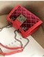 Fashion Claret Red Grids Pattern Decorated Bag