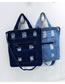 Fashion Navy Hollow Out Design Pure Color Bag
