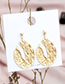 Vintage Gold Color Pure Color Decorated Earrings