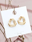 Simple Gold Color Pure Color Decorated Earrings