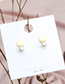 Simple Gold Color Pure Color Decorated Earrings