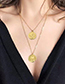 Simple Gold Color Pure Color Decorated Necklace