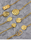 Fashion Gold Color Face Pattern Decorated Necklace