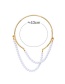 Fashion Gold Color Multi-layer Design Pearl Necklace
