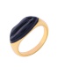 Fashion Black Lip Shape Decorated Ring