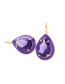 Fashion Purple Waterdrop Shape Decorated Earrings