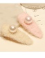Fashion Beige Pure Color Decorated Hair Clip