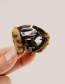 Fashion Brown Leopard Pattern Decorated Round Shape Hair Clip