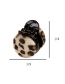 Fashion Beige Leopard Pattern Decorated Round Shape Hair Clip