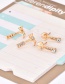 Fashion Gold Color Geometric Shape Decorated Earrings(9pairs)