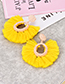 Fashion Yellow Oval Shape Decorated Tassel Earrings