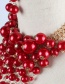 Fashion Red Full Pearl Decorated Jewelry Set