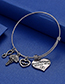 Fashion Silver Color Heart Shape Decorated Bracelet