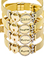 Fashion Rose Gold Letter Pattern Decorated Bracelet