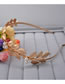 Fashion Gold Color Flower Shape Decorated Headband