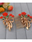 Fashion Gold Color Flower Shape Decorated Hair Clip
