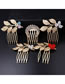 Fashion Pink+gold Color Leaf Shape Decorated Hair Accessories