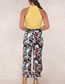 Fashion Multi-color Flowers Pattern Decorated Loose Pants