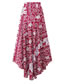 Fashion Red Elephant Pattern Decorated Simple Skirt