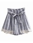 Fashion Gray Stripe Pattern Decorated Pants