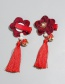Fashion Red Flower Shape Decorated Hair Clip