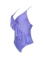 Sexy Purple V Neckline Design One-piece Bikini