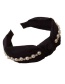 Fashion Khaki Diamond&pearls Decorated Hair Hoop