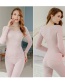 Fashion Light Pink Lace Decorated Pure Color Suits