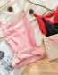 Fashion Pink V Neckline Design Pure Color Vest