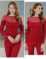 Fashion Red Lace Decorated Long Sleeves Suits