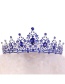 Fashion Blue Full Diamond Design Crown Shape Hair Hoop