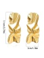 Fashion Gold Color Irregular Shape Decorated Pure Color Earrings