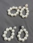 Fashion Silver Color Full Pearl Decorated Earrings