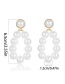 Fashion Gold Color Full Pearl Decorated Earrings