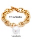Fashion Gold Color Pearl Decorated Bracelet