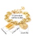 Fashion Gold Color Lock Shape Decorated Pure Color Bracelet