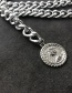 Fashion 115cm White K0405 Alloy Geometric Chain Fringe Waist Chain