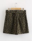 Fashion Green Leopard Pattern Decorated Short Pants