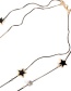 Fashion Black Star Shape Decorated Necklace