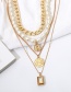 Fashion Gold Color Diamond&pearl Decorated Necklace