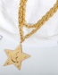 Fashion Silver Color Star Shape Decorated Necklace