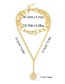 Fashion Gold Color Hollow Out Design Pure Color Necklace