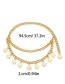 Fashion Gold Color Pure Color Decorated Waist Chain