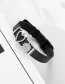 Fashion Black Heart Shape Decorated Simple Bracelet