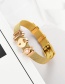 Fashion Gold Color Heart Shape Decorated Pure Color Bracelet
