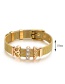 Fashion Gold Color Diamond Decorated Pure Color Bracelet